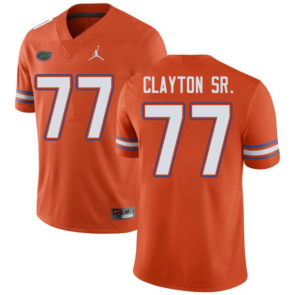Jordan Brand Men #77 Antonneous Clayton Sr. Florida Gators College Football Jerseys Sale-Orange - Click Image to Close
